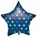 Blue Stars 18-Inch Foil Balloon