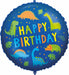 Happy Birthday Dino Foil Balloon, 18 Inch