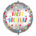 Happy Birthday Colour Stars 18-Inch Foil Balloon