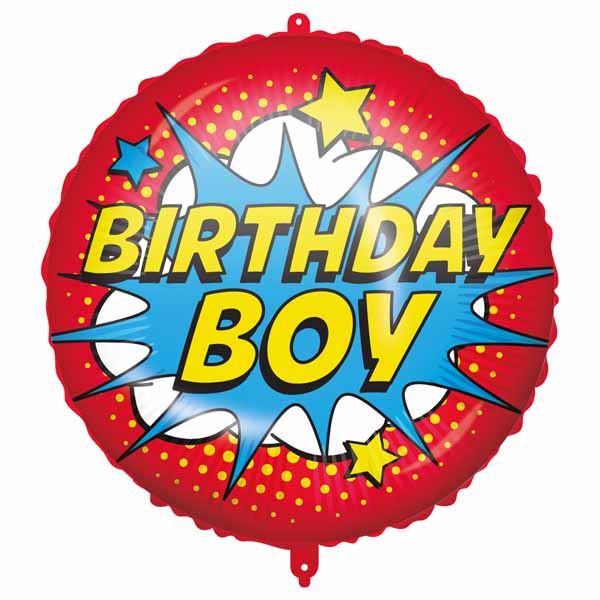 Happy Birthday Superhero 18-Inch Foil Balloon