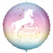 Magic Unicorn Happy Birthday 18" Round Foil Balloon