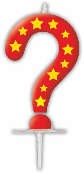 Stars Question Mark Birthday Candle