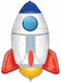 Space Rocket Supershape Foil Balloon, 27.5 Inches
