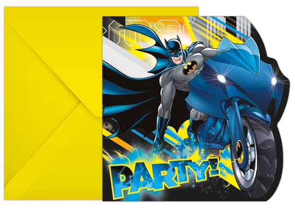 Batman Rogue Rage Die-Cut Invitations, 6 Count