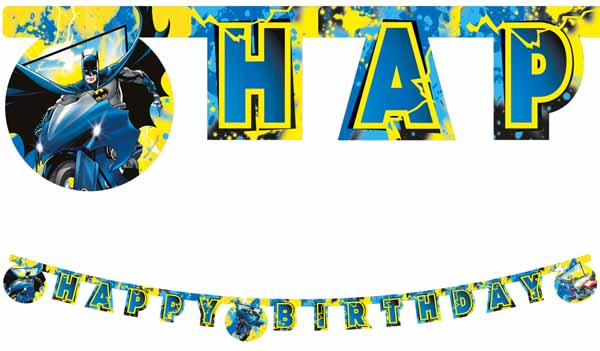 Batman Rogue Rage Happy Birthday Die-Cut Banner