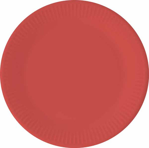 Solid Red 9-Inch Paper Plates, 8 Pack