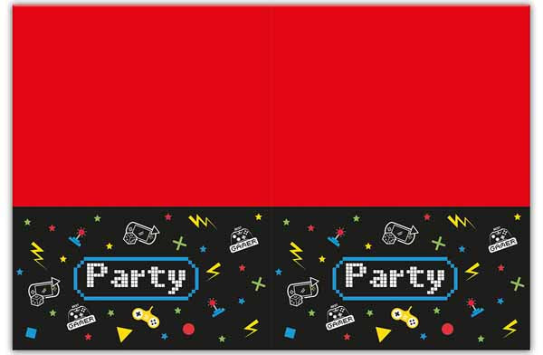 Gaming Party Plastic Tablecover, 47 x 70 Inches