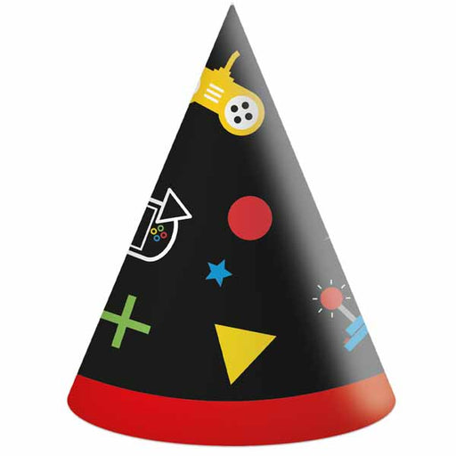 Gaming Party Paper Hats, 6 Pack