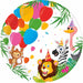 Jungle Balloons 9-Inch Paper Plates, 8 Pack