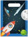 Rocket Space Plastic Party Bags, 6 Pack