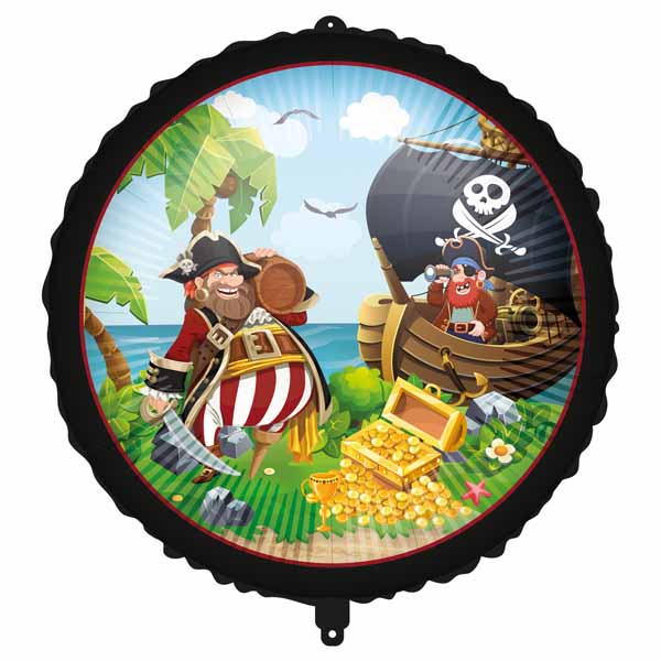 Island Pirates 18" Round Foil Balloon