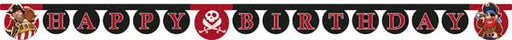 Island Pirates Happy Birthday Paper Die-Cut Banner