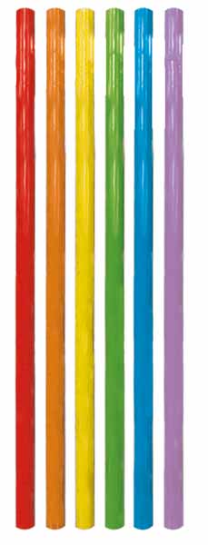 Multicolour Reusable Drinking Straws, 6 Pack