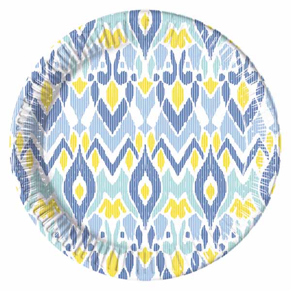 Ethnic Design 9-Inch Paper Plates, 8 Pack