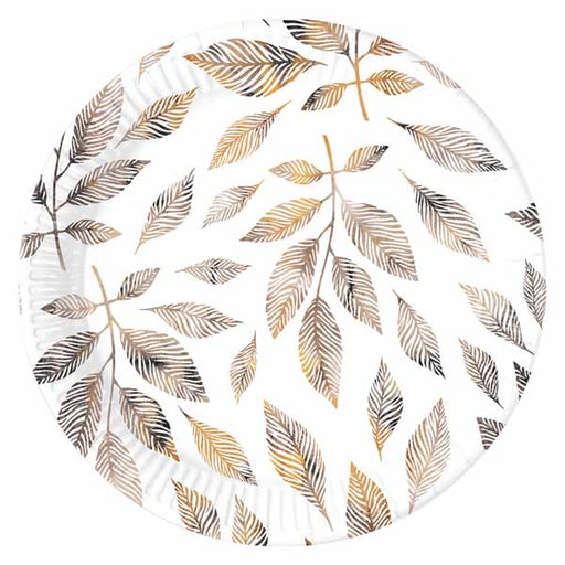 Grey Branches 9-Inch Paper Plates, 8-Pack