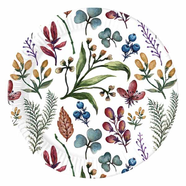 Herbs 9-Inch Paper Plates, 8 Count