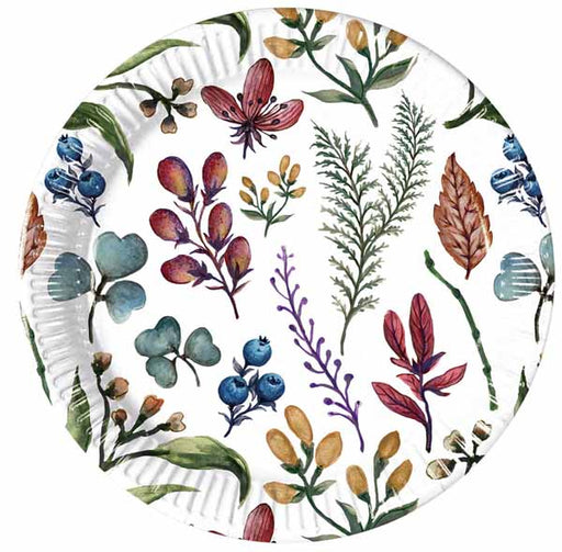 PAPER PLATES 7.6" 8/PK HERBS
