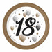 PAPER PLATE 9" 8/PK MILESTONE HBDAY "18"