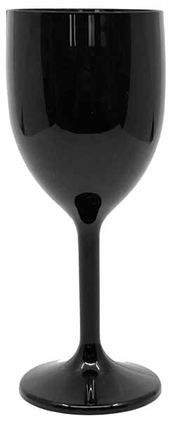 Solid Black Reusable Wine Glass