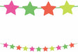 Fluorescent Colour Paper Star Garland, 1 Pack