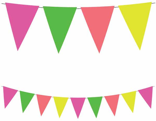 Fluorescent Colour Paper Triangle Garland
