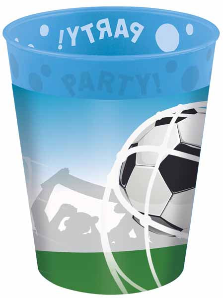 PARTY REUSE CUP 9OZ 4/PK SOCCER FANS