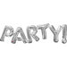 Party Silver Block Phrase Balloon - 55 Inches