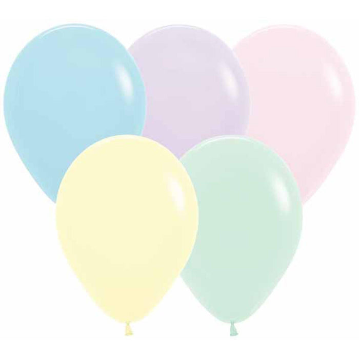 Pastel Matte Assort 11" Latex Balloons (100 Count)