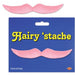 Pink Hairy Self-Adhesive Mustache - 5 1/2"