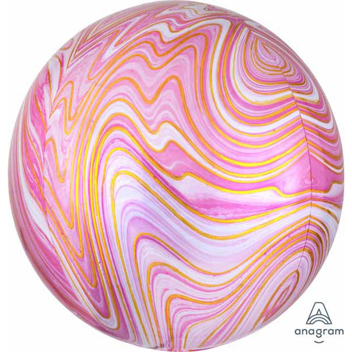 Pink Marblez Orbz Balloon (16" Xl) - G20 Package