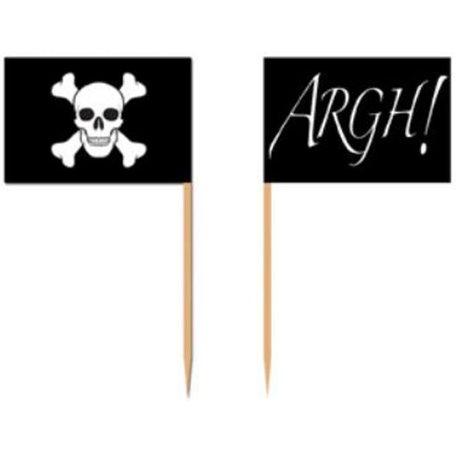 "Pirate Flag Picks (50 Pack) For Food And Drinks"