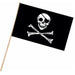 "Pirate Flag Plastic W/22" Stick (11"X17")"