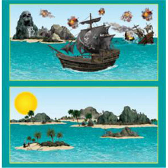 Pirate Ship & Island Props Set (14 Pieces) - Case Of 12.