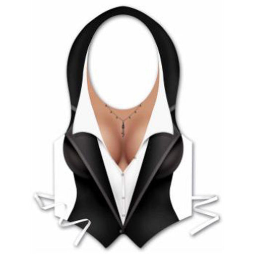 "Plastic Female Tux Vest - Sleek Black Design"