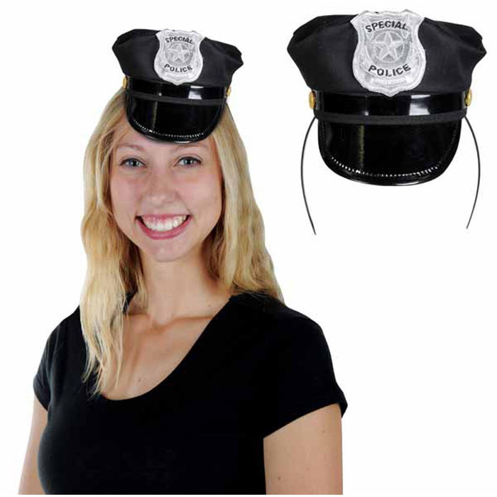 "Police Hat Headband - One Size Fits All"