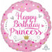  Happy Birthday Princess Balloon - 18 Inch (5/Pk)