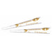 Printed Gold Horns For Weddings And Anniversaries - Set Of 8 (9 Inches)