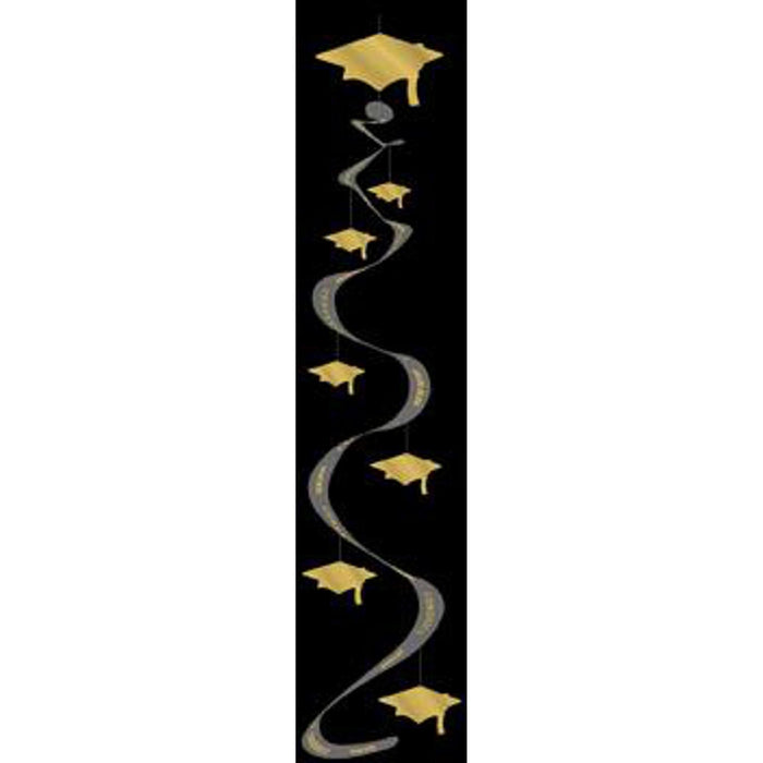 Printed Grad Cap Whirl Cutout Set.