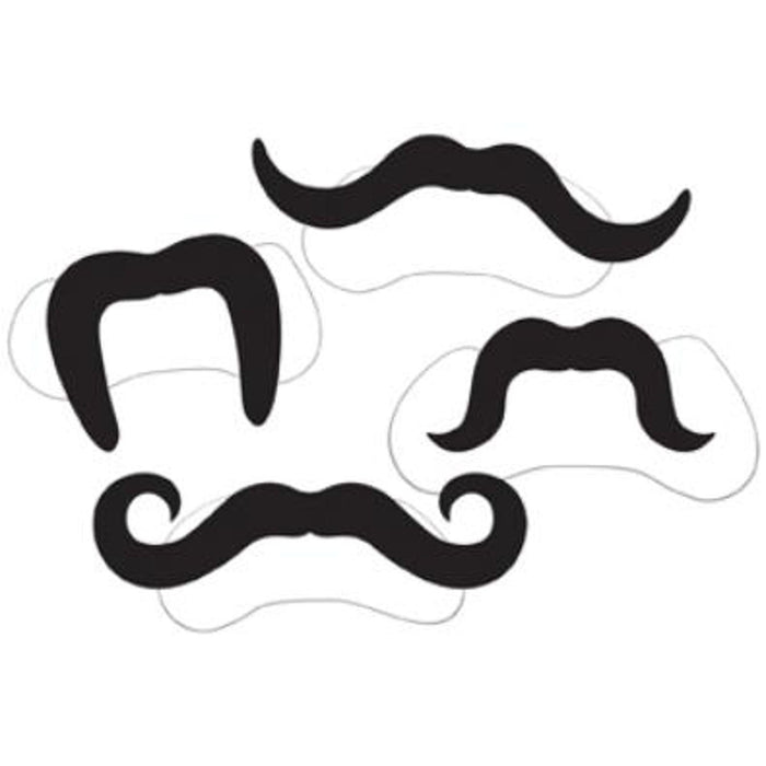 "Printed Villain Moustaches 4/Pkg"