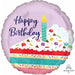 Purple Confetti Birthday Cake - 18 Inch Round