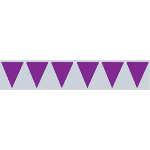 Purple Pennant Banner - 11" X 12'