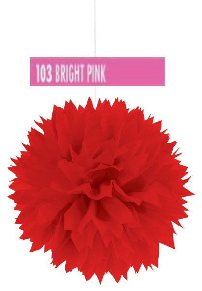 16" FLUFFY DECORATIO N PINK 3PK/12CS