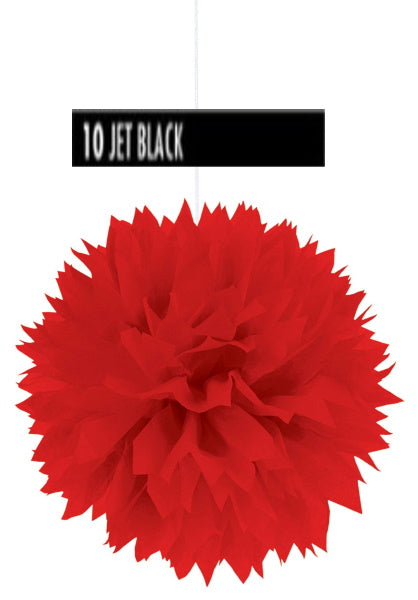 16" FLUFFY DECORATIO N BLACK 3PK/12CS
