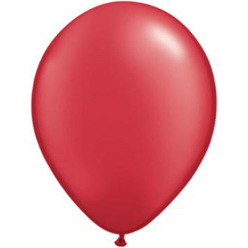 Qualatex 11" Pearl Ruby Red Balloons - Pack Of 100