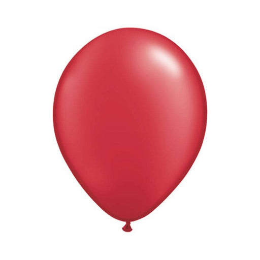 Qualatex 11" Pearl Ruby Red Balloons - Pack Of 100