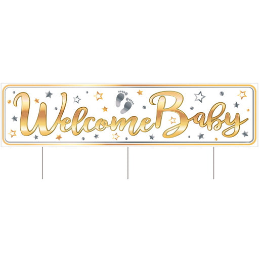 Jumbo Plastic Welcome Baby Yard Sign