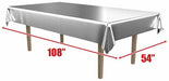 Silver Metallic Table Cover, 1 Pack