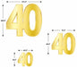 Gold Foil 40th Number Cutouts, 6 Pack