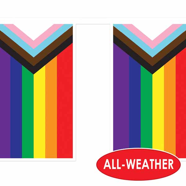 Pride Flag Pennant Streamer, 10 ft