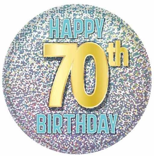 70th Birthday Printed Button